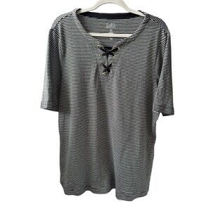 Croft & Barrow® Lace-Up Split Neck Top XXL NWT